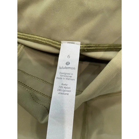 Lululemon Fine Force High Rise Tight Leggings Bronze Green 28" Inseam Size 6 - Picture 3 of 6